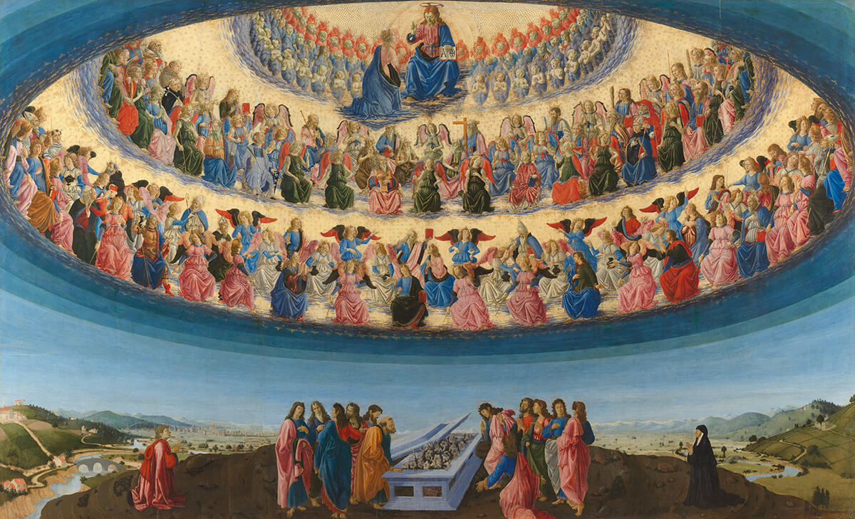 Schilderij The Assumption of the Virgin van Francesco Botticini