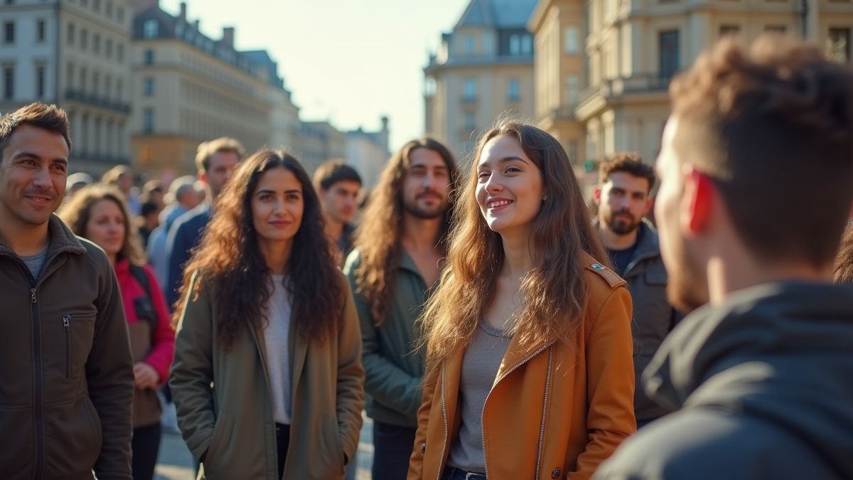 Activisten organiseren een evenement voor mensenrechten