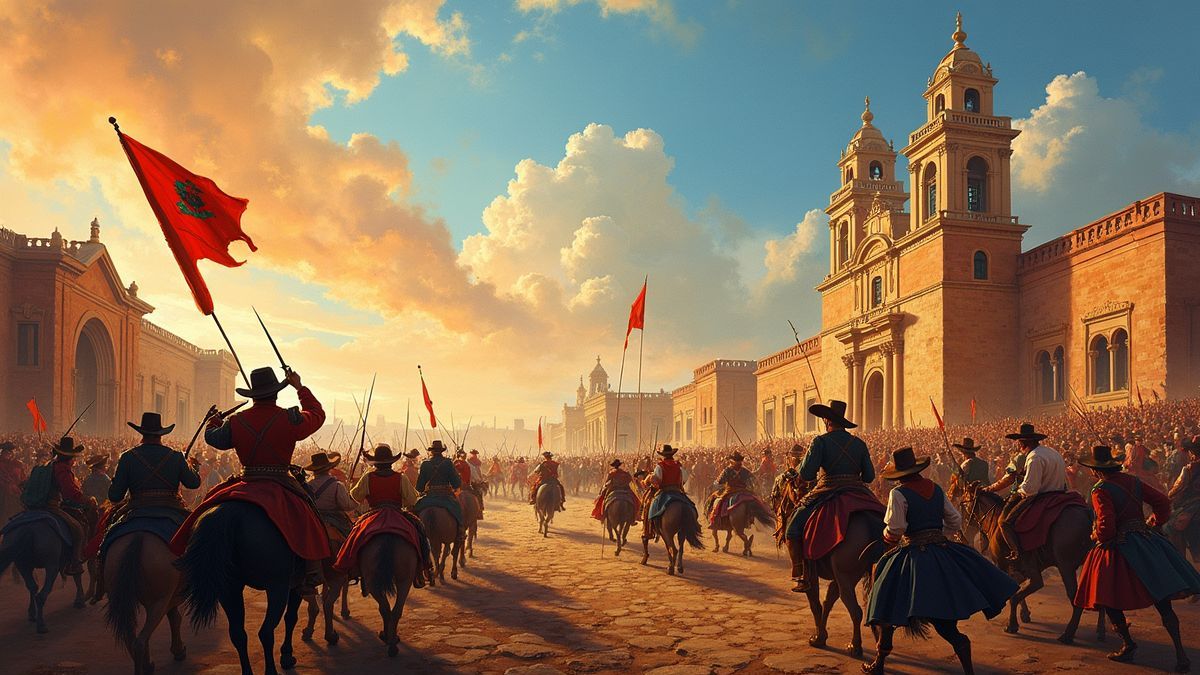 Afbeelding van de Slag bij Puebla