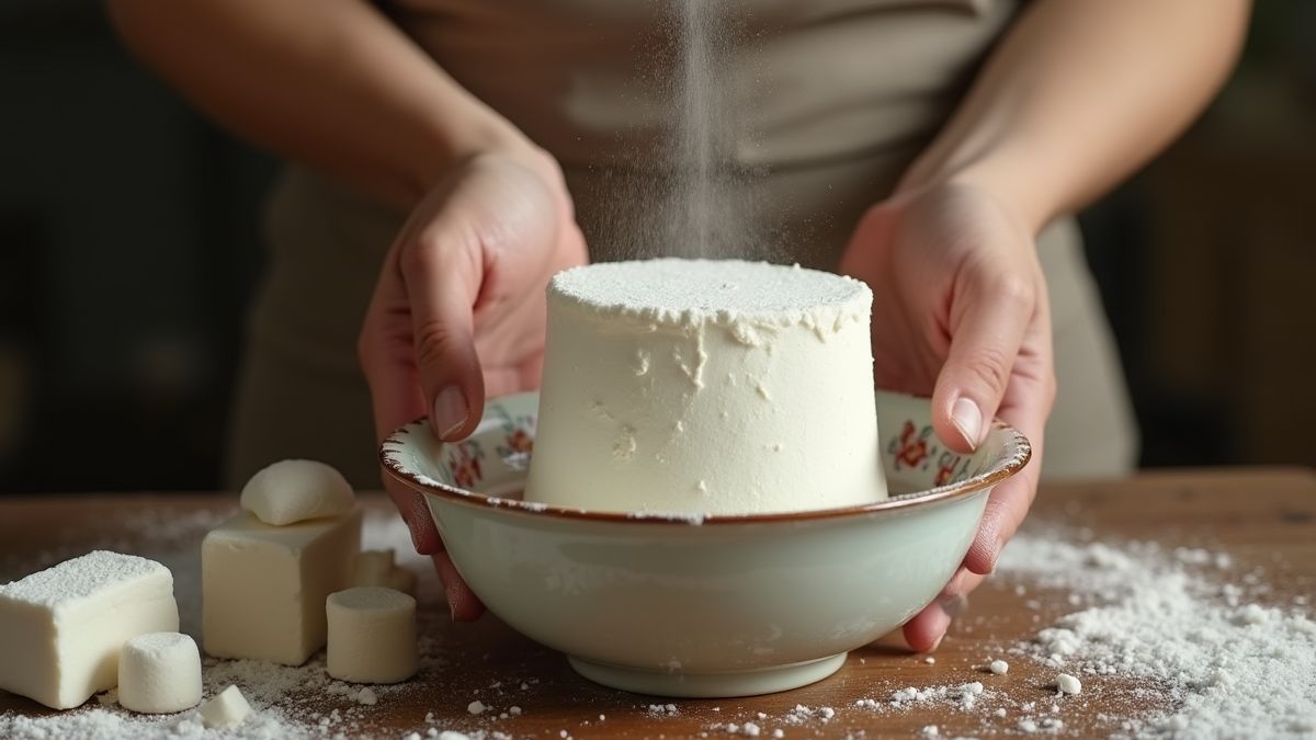 Afbeelding van de traditionele marshmallowproductie