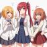 Anime figuren in verschillende poses