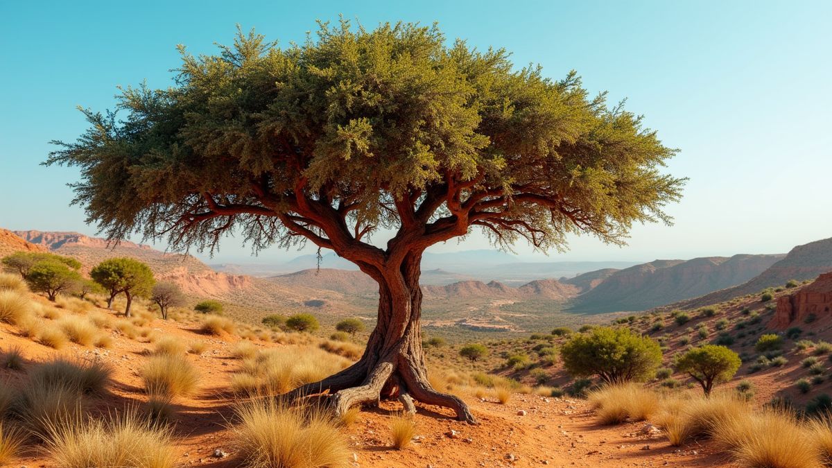 Argania boom in natuurlijke omgeving