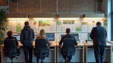 Belasting kantoor in België tijdens de belastingdag.