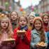 Belgisch Driekoningenfeest met kleurrijke decoraties