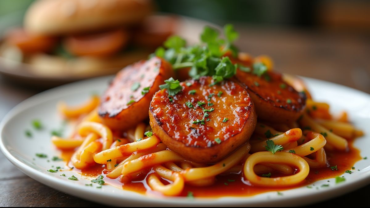 Belgisch gerecht met hete saus
