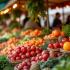 Belgische markt met verse lokale producten