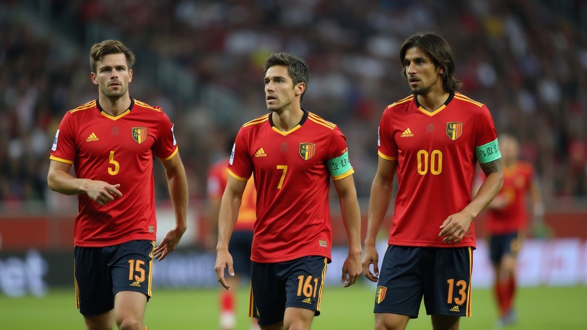 Beroemde Belgische voetballers in actie
