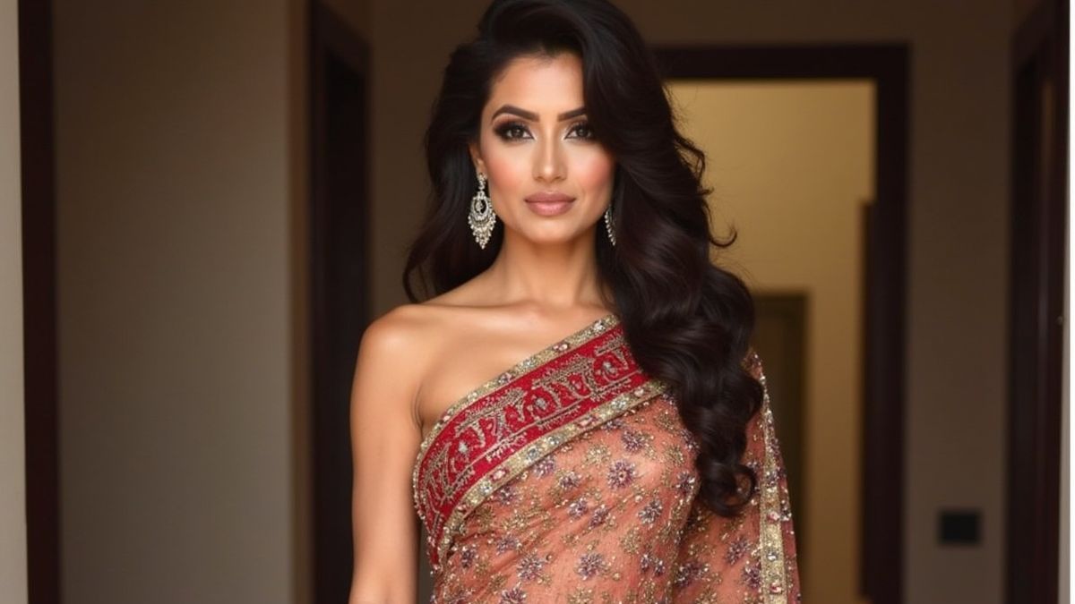 Beroemde Bollywood-sterren geposeerd in een glamoureuze stijl.