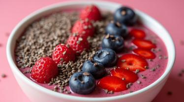 Chiazaad pudding met vers fruit