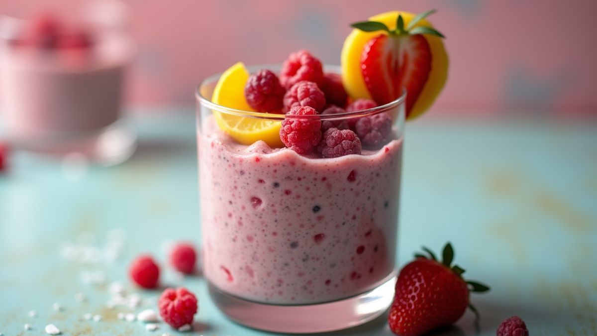 Chiapudding met verse vruchten