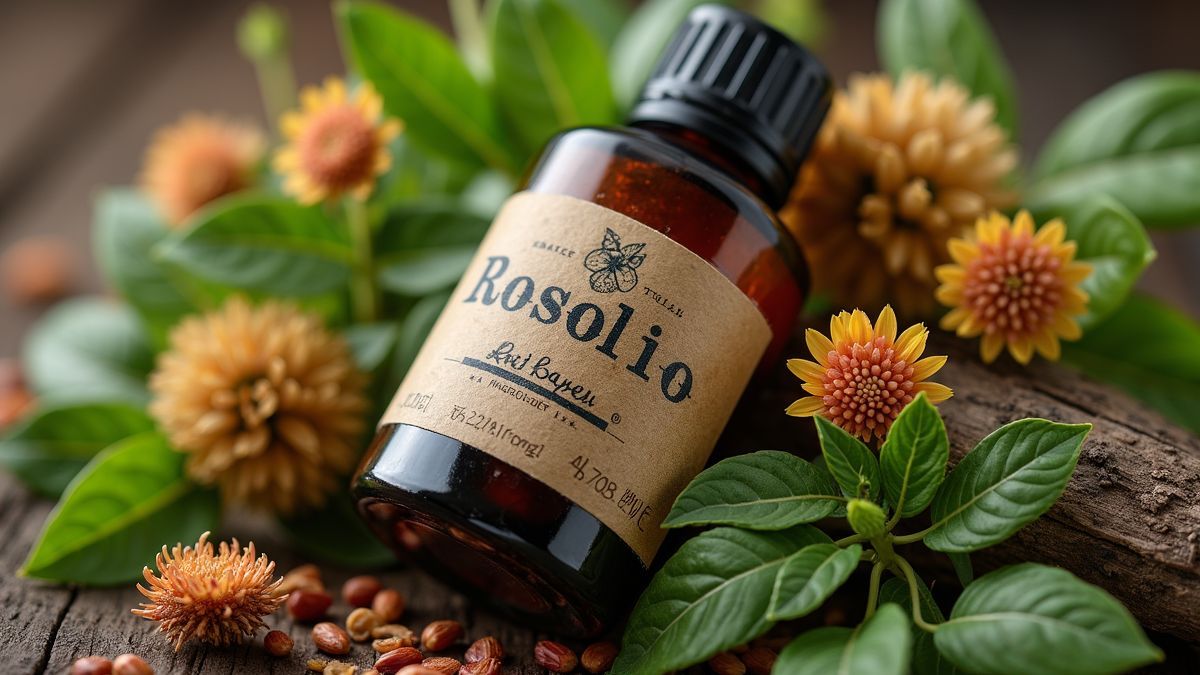 Close-up van een Rosolio fles