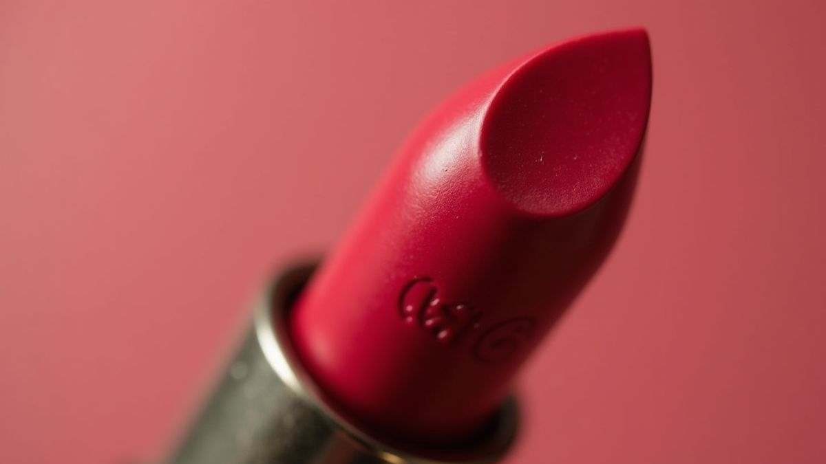Close-up van een veganistische lippenstift