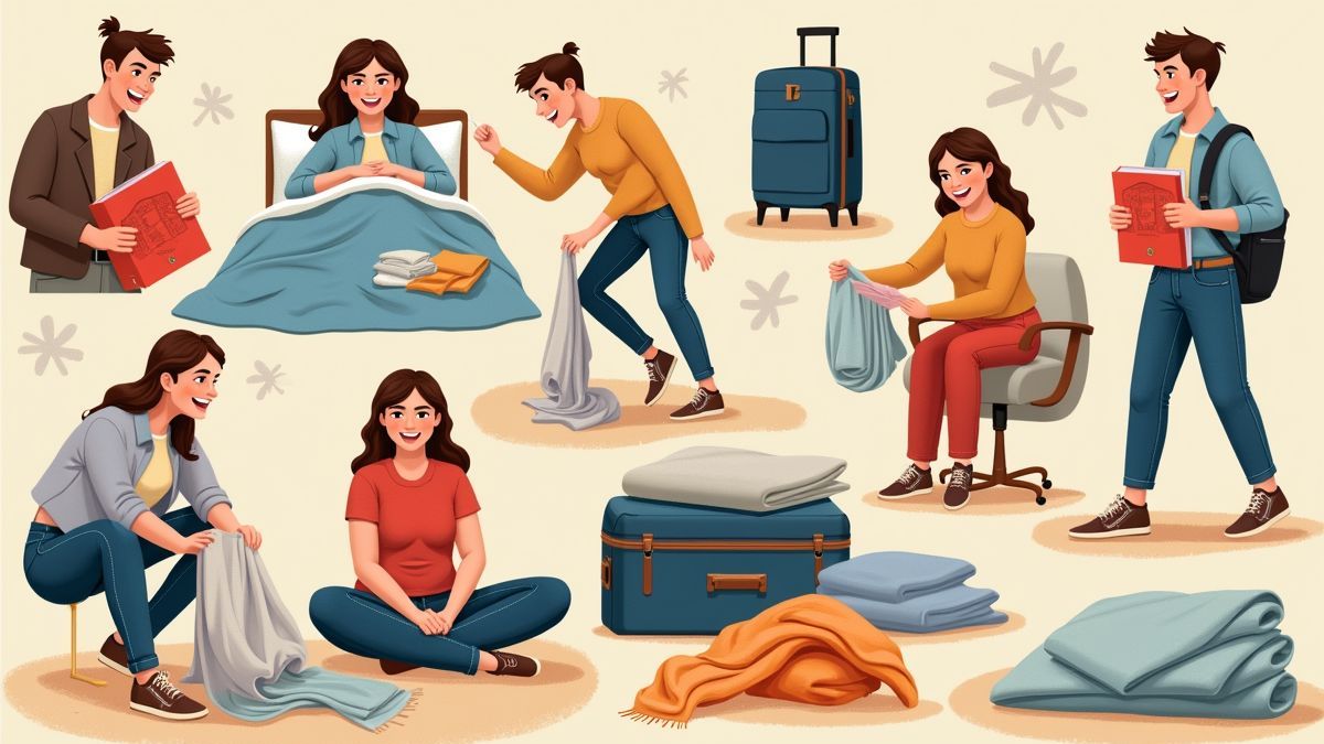 Collage van mensen die hun bed inspecteren en was doen voor bedwantspreventie