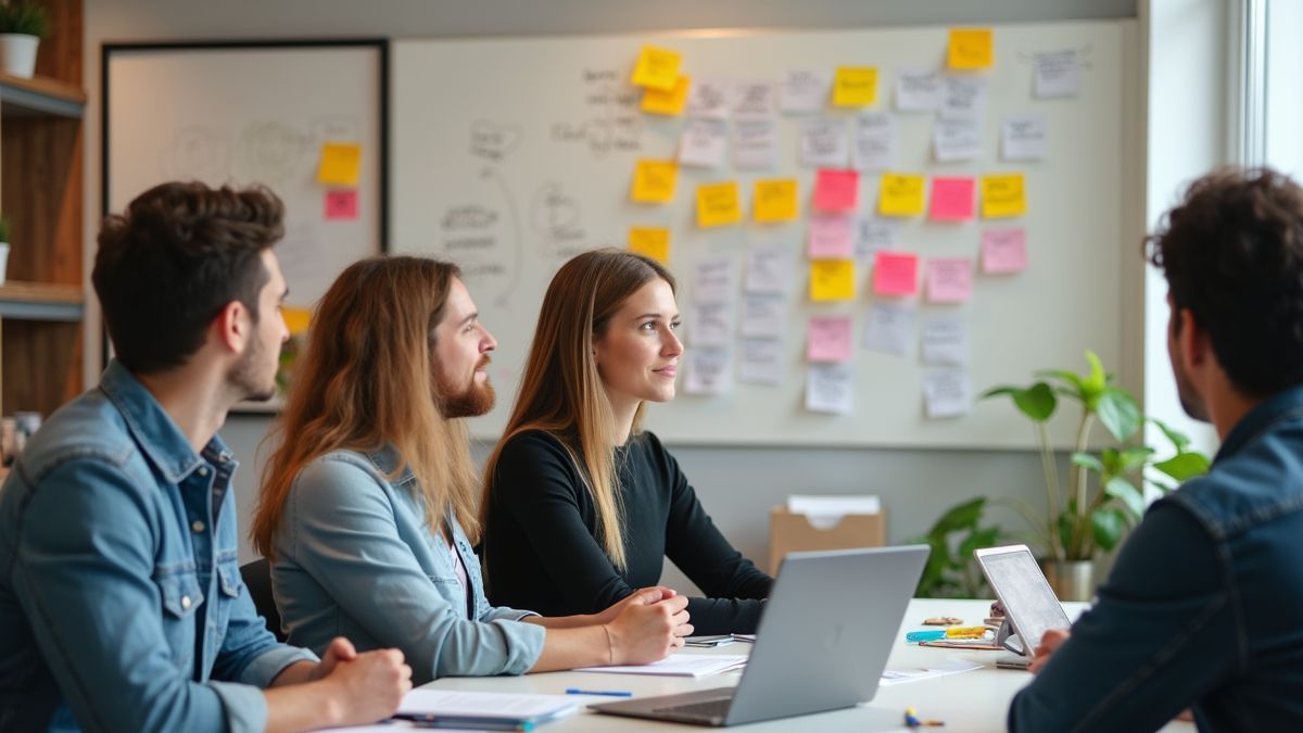 Collega's brainstormen samen