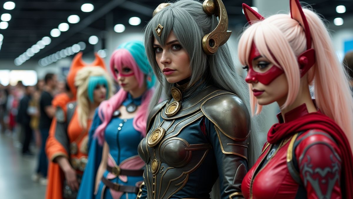 Cosplayers in indrukwekkende kostuums die hun creativiteit tonen op een conventie