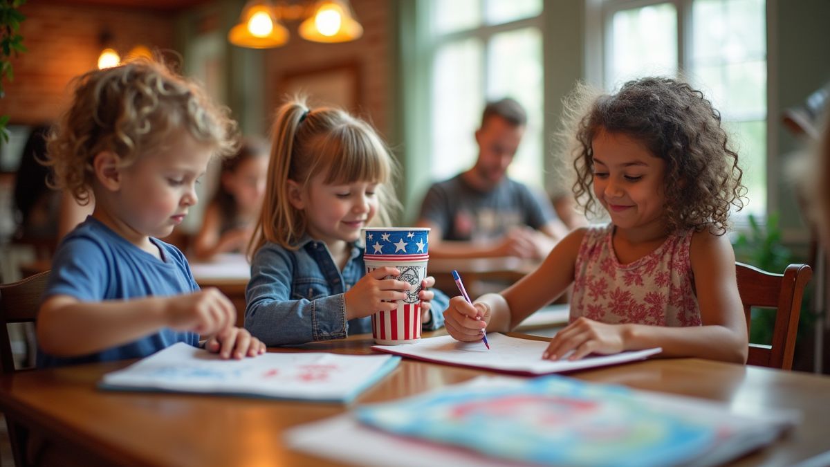 Creatieve mensen vieren Uncle Sam Dag met kunst en ambachten.