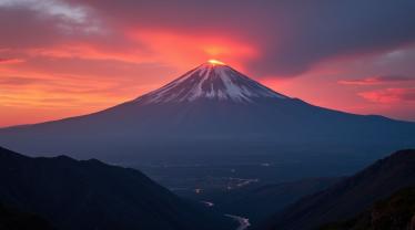De majestueuze Mount Vesuvius bij zonsopgang