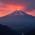 De majestueuze Mount Vesuvius bij zonsopgang