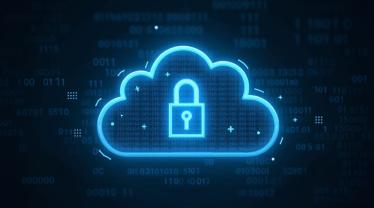 Digitale wolk met een slot symbool