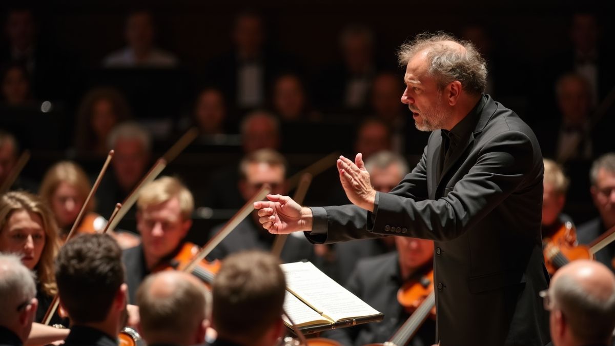 Dirk Brossé dirigeert een orkest