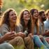 Diverse groep mensen die samen CBD-producten ervaren