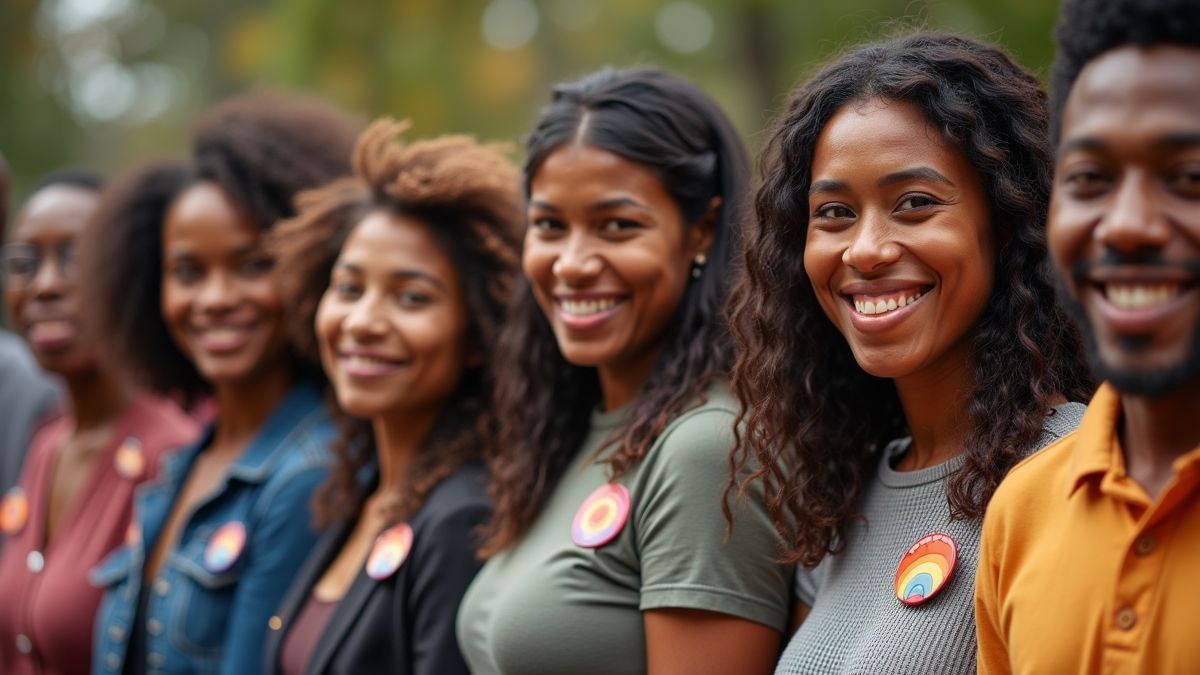 Diverse mensen tonen hun steun voor Autistische Pride Dag