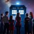 Doctor Who fans vieren Onmogelijke Astronaut Dag met kostuums en Tardis-rekwisieten.