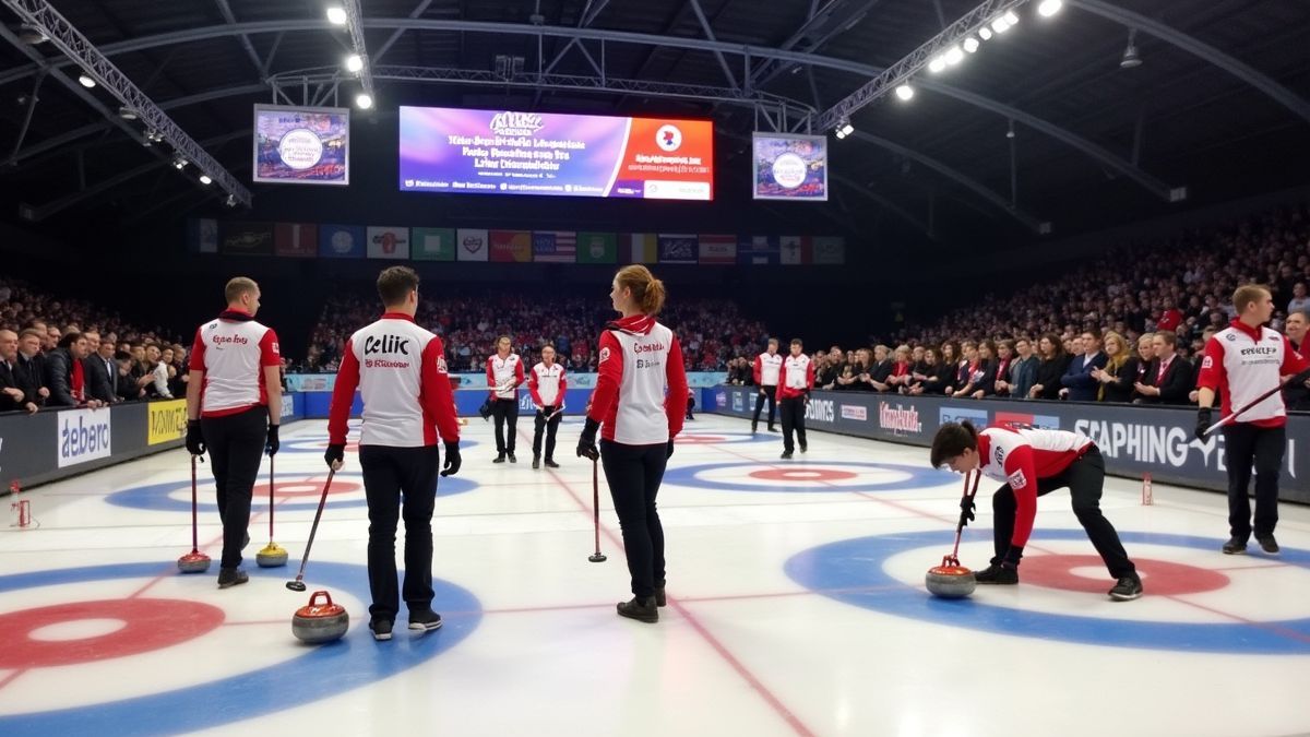 Druk curling evenement in België