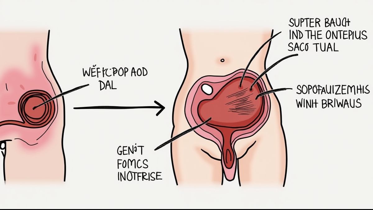 Educatieve illustratie van keizersnede-procedure