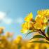 Een afbeelding van goudgele wattelbloeien in bloom