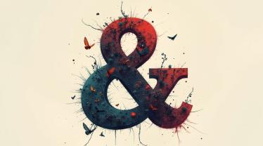 Een artistieke weergave van het ampersand symbool