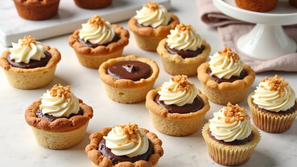 Een assortiment van Boston Cream Pie varianten op een tafel