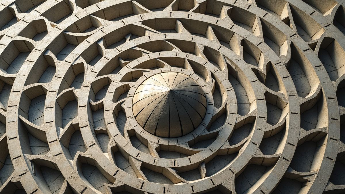 Een bekend kunstwerk van Escher met ingewikkelde tessellaties.