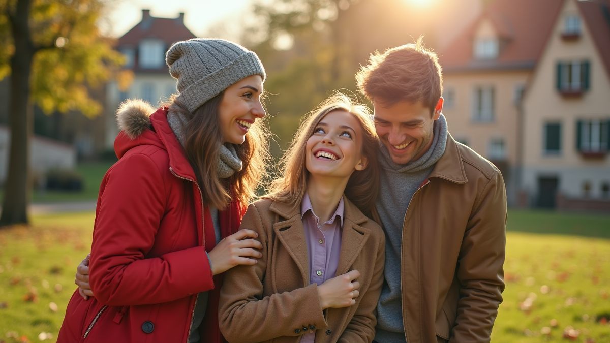 Een Belgische familie met speelse grappen