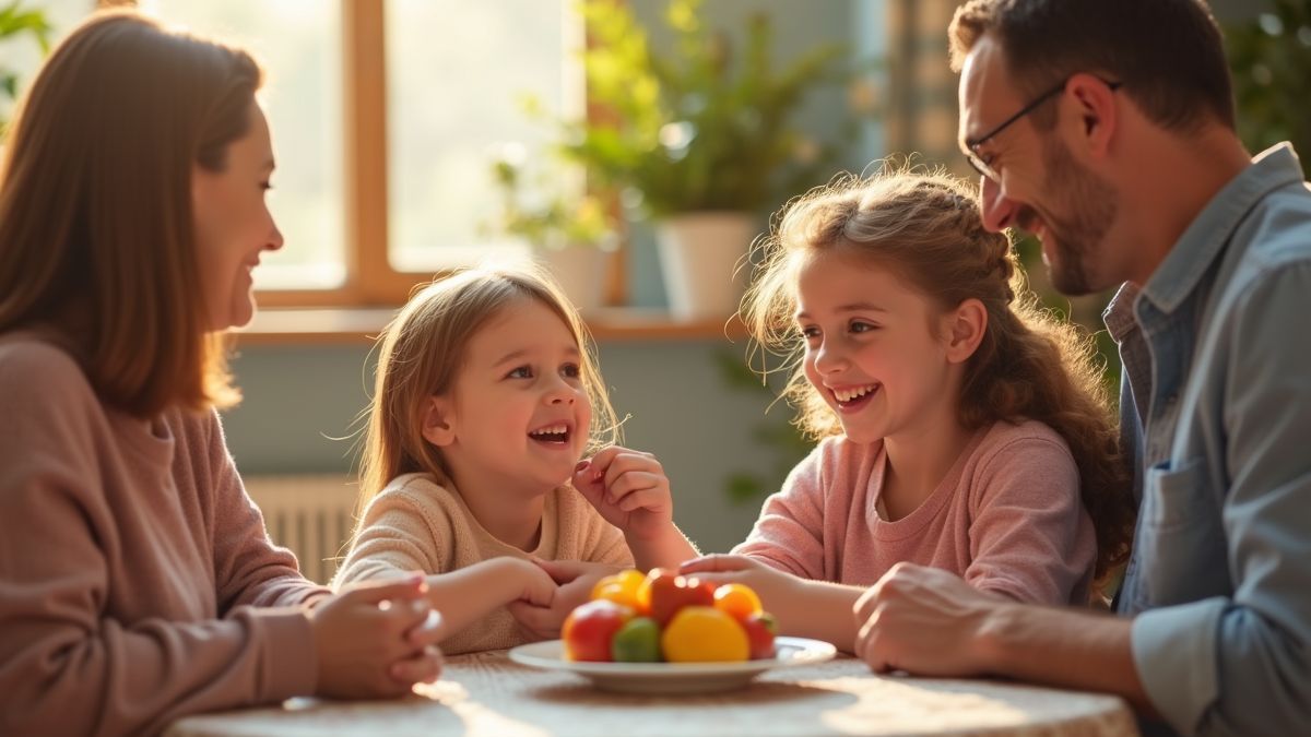 Een blije familie bijeenkomst ter ere van Tante en Nonkel Dag