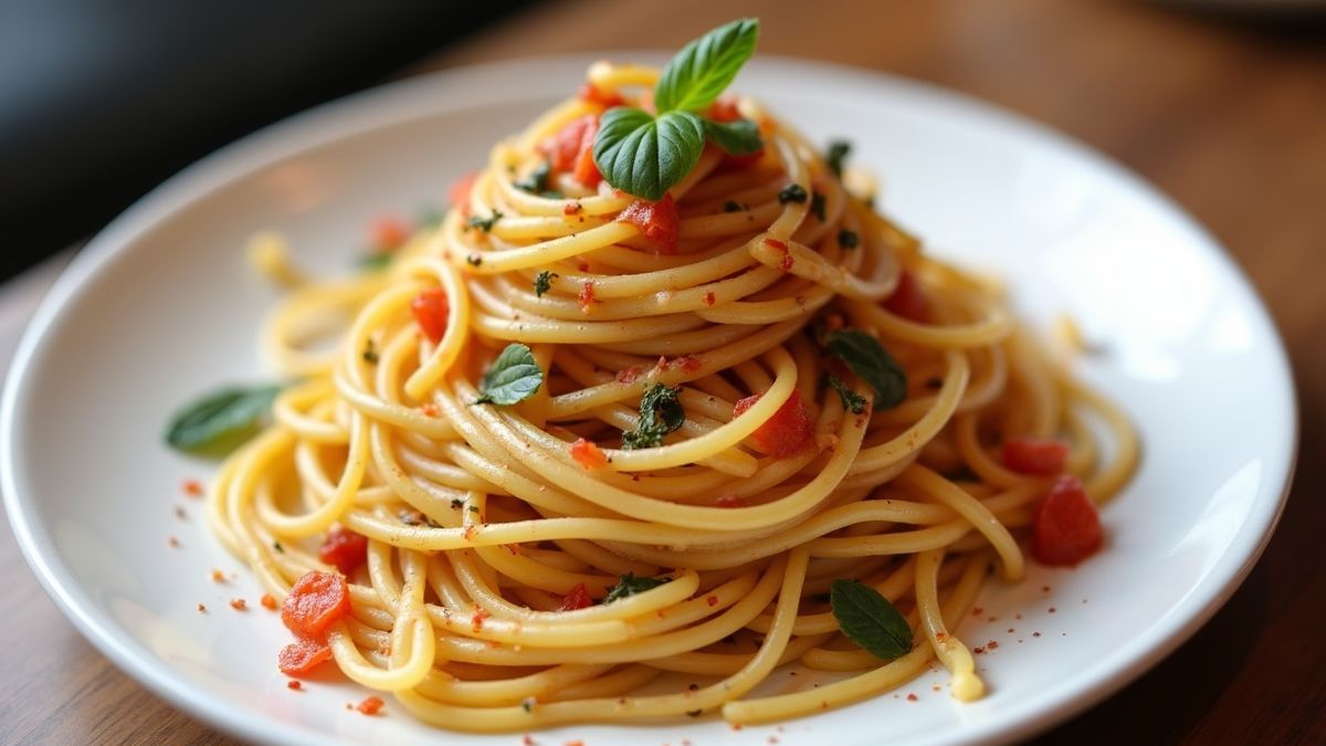 Een bord spaghetti met een Belgische twist