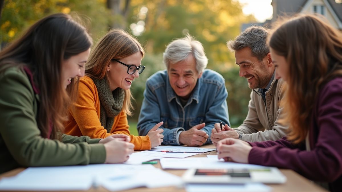 Een buurtgroep die samen activiteiten plant