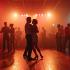 Een enthousiaste groep mensen die Lindy Hop danst