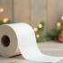Een feestelijke achtergrond met een rol toiletpapier