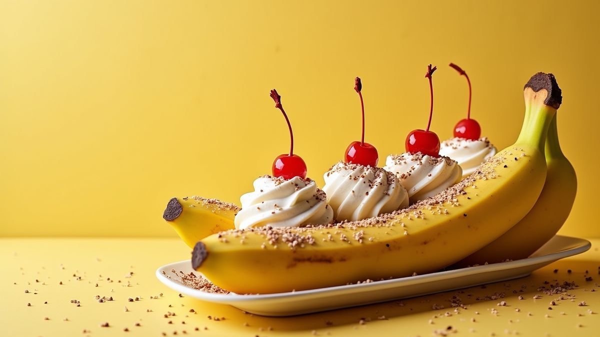 Een feestelijke Bananensplit Dag met bananen en ijs