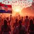 Een feestelijke viering van de Onafhankelijkheidsdag in Kroatië.