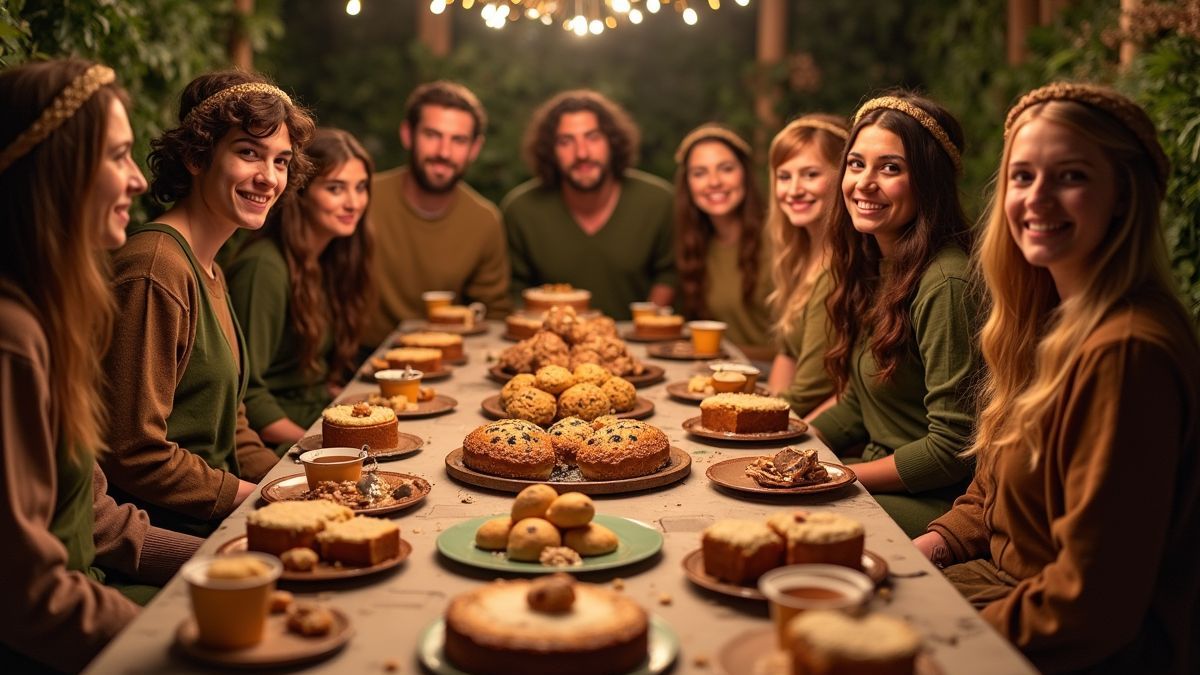 Een feesttafel vol heerlijke hapjes voor Hobbit Dag.