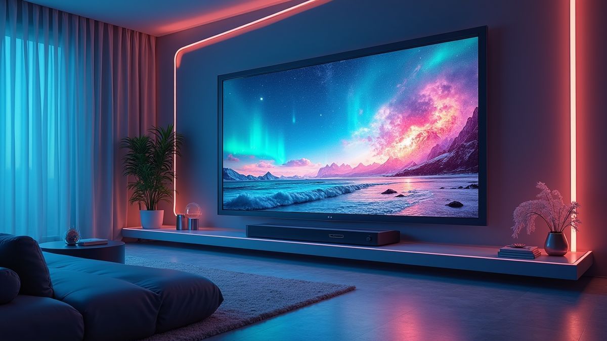 Een futuristisch thuis entertainment systeem.