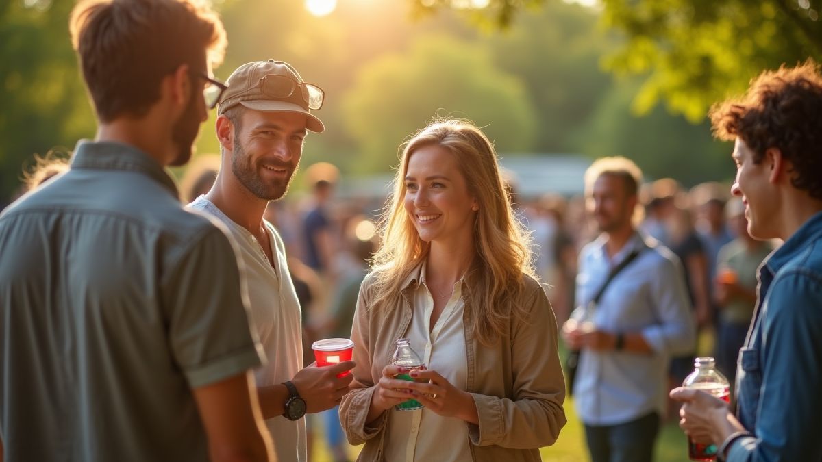 Een gemeenschapsbijeenkomst in het park