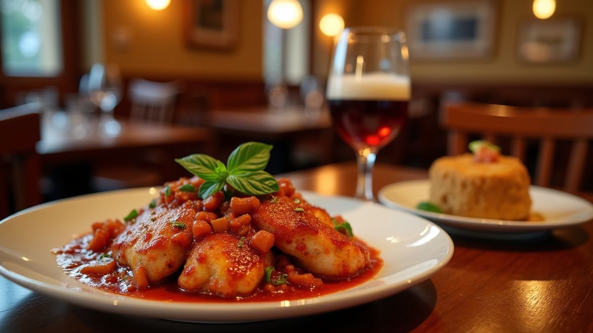 Een gezellig Belgisch restaurant met Kip Cacciatore op het menu