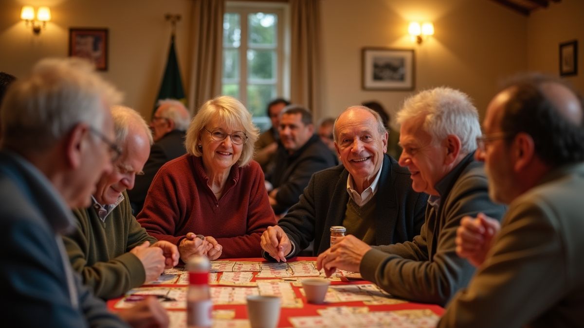 Een gezellige lokale bingo avond in België