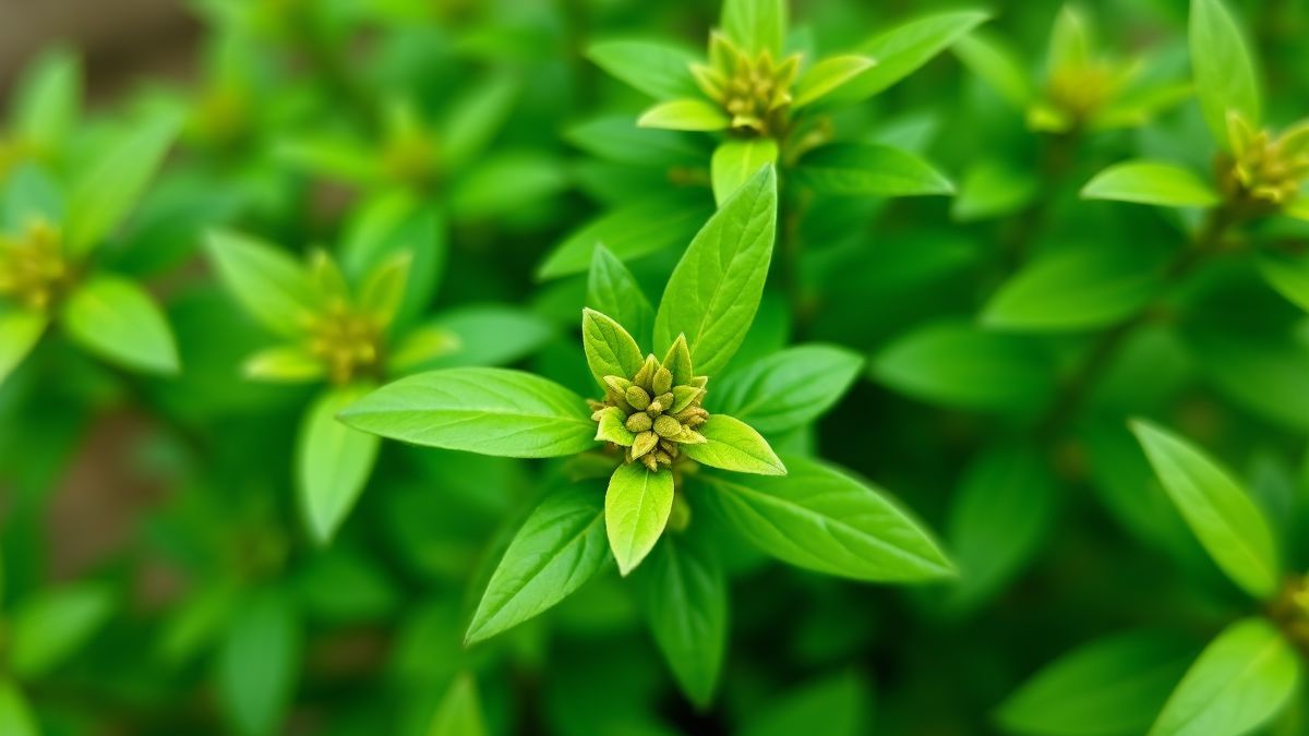 Een gezonde plant met levendige groene bladeren