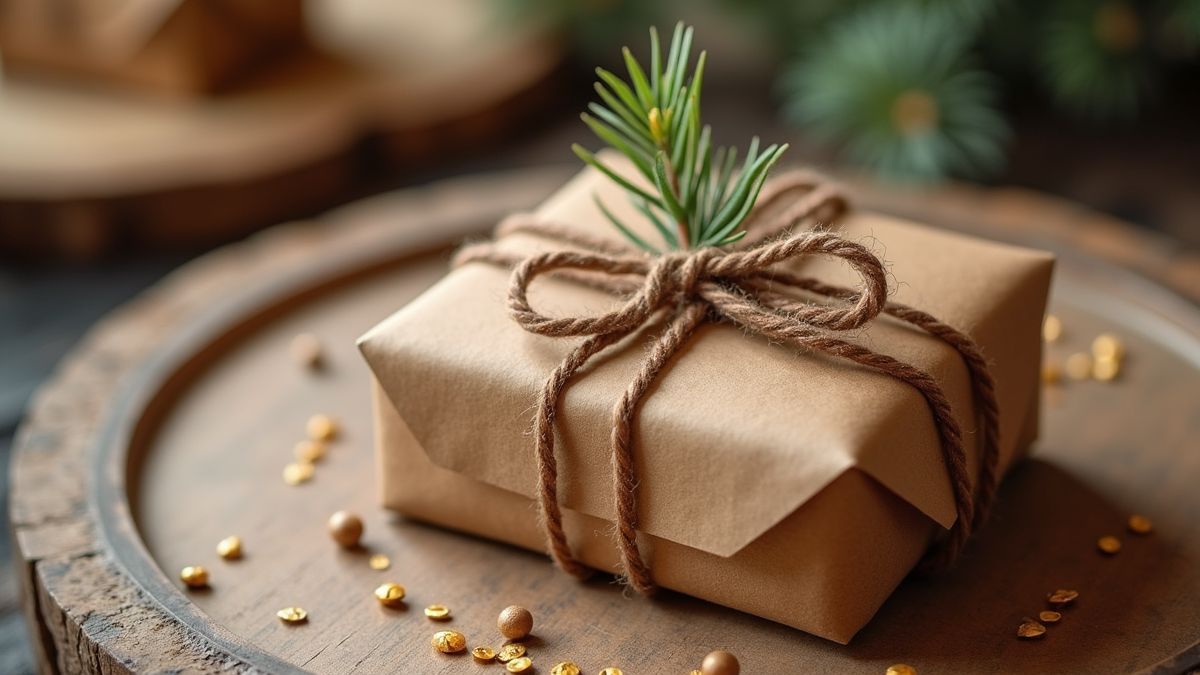 Een handgemaakt cadeau op een tafel.