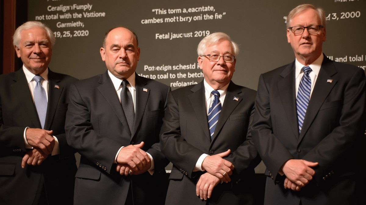 Een herdenking van vicepresidenten met historische citaten.