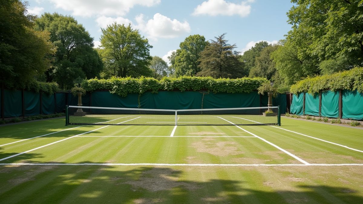 Een historisch tennisveld met unieke kenmerken
